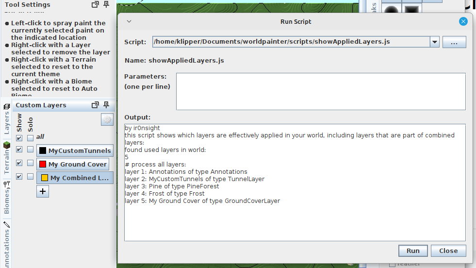 ShowAppliedLayers script